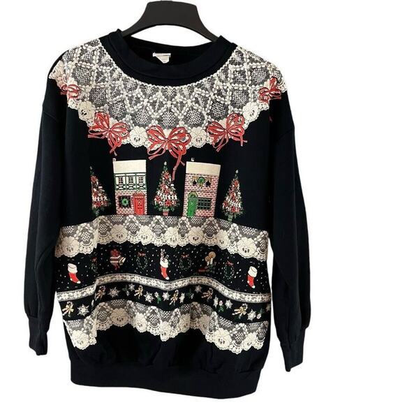 Vintage Land N Sea Christmas Holiday Sweatshirt Size Small - Picture 1 of 7